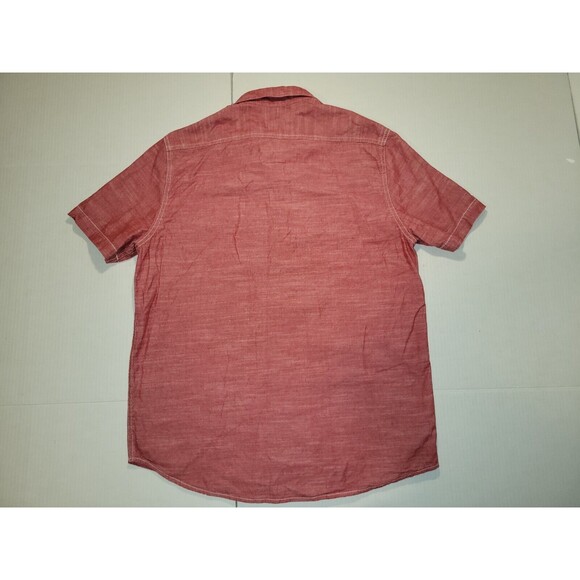 Woolrich‎ Shirt Mens Medium Short Sleeve Lightweight Button Front Casual Red - Picture 4 of 6